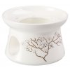 Bílá třešeň - Fine Bone China porcelánový ohřívák na čajovou konvici
