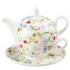 Fleurette - Tea for one, Fine Bone China, čajový porcelánový set 0,25l /0,5 l, květiny