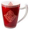 Celtic - Fine Bone China porcelánový hrnek 0,5 l, červený, keltský uzel