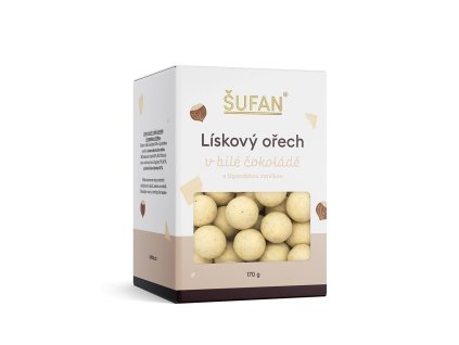 Lískový oříšek v bílé čokoládě s Ugandskou vanilkou 170g