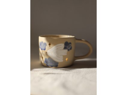 Čajová šálka Snový vtáčik S CHYBKOU