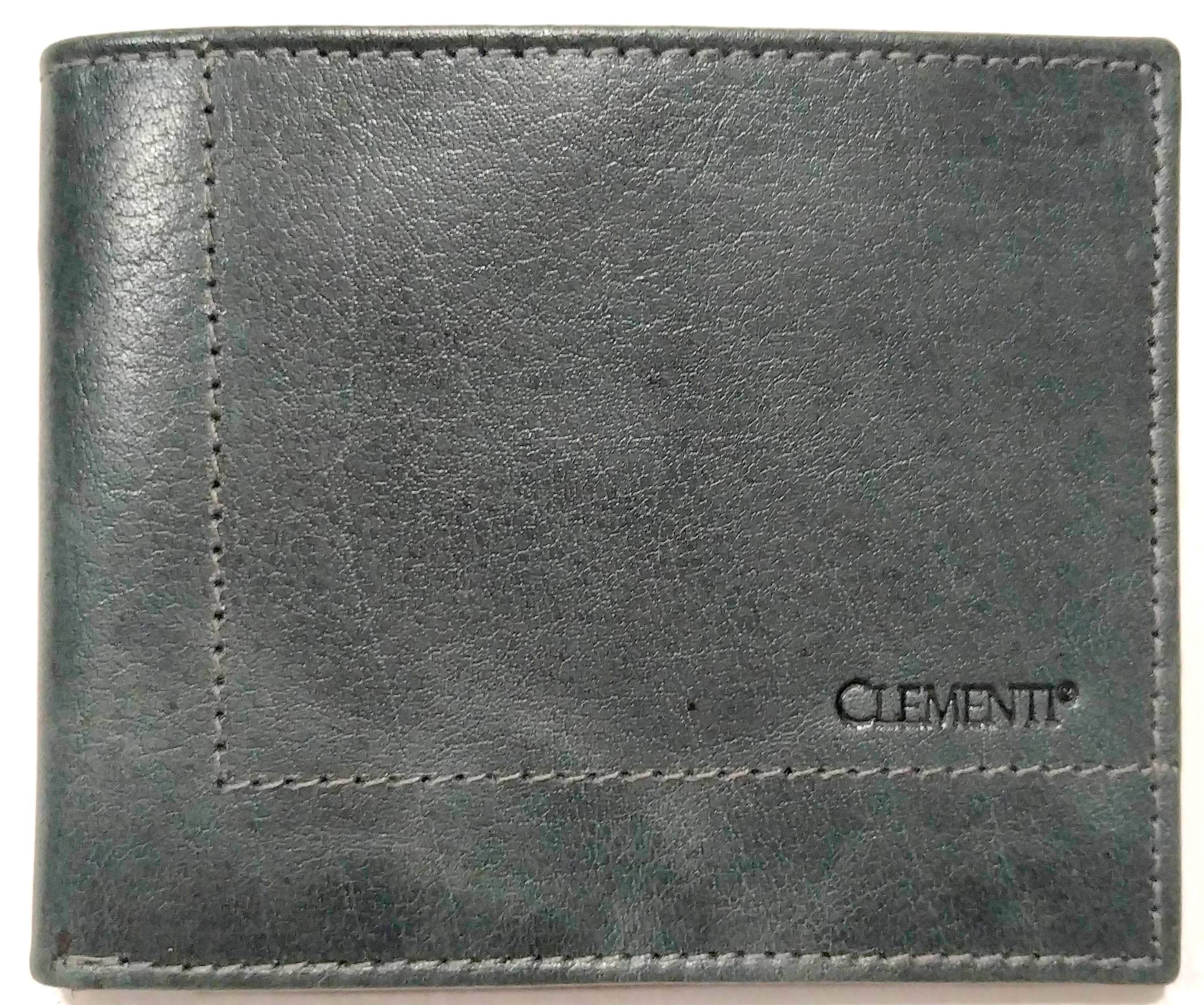 Pánská kožená peněženka šedá CLEMENTI Junior