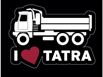 Sticker - I love Tatra with TATRA 815 motif