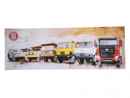 PLAKÁT S MOTIVEM 100 LET ZNAČKY TATRA / Poster 100th anniversary of TATRA brand