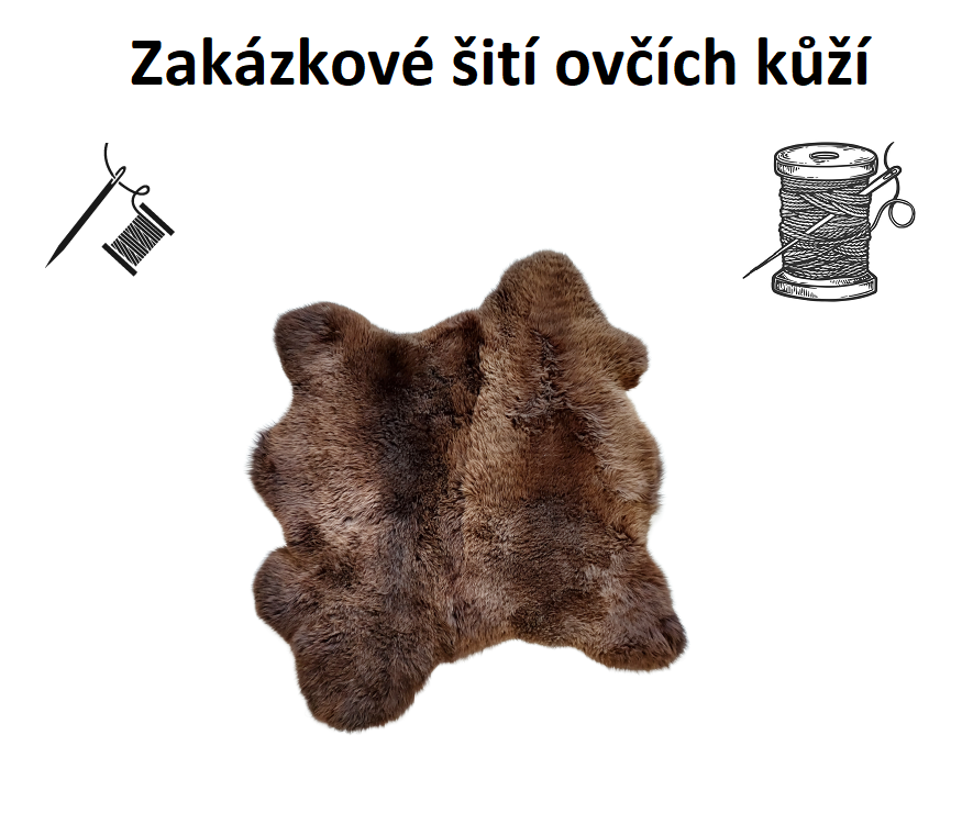 Zakázkové šití ovčích kůží dohromady