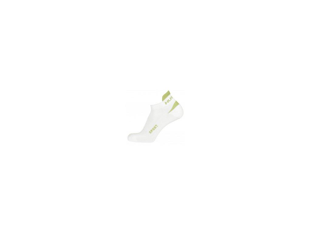 Husky Ponožky Šport biela/sv. zelená, XL(45-48)