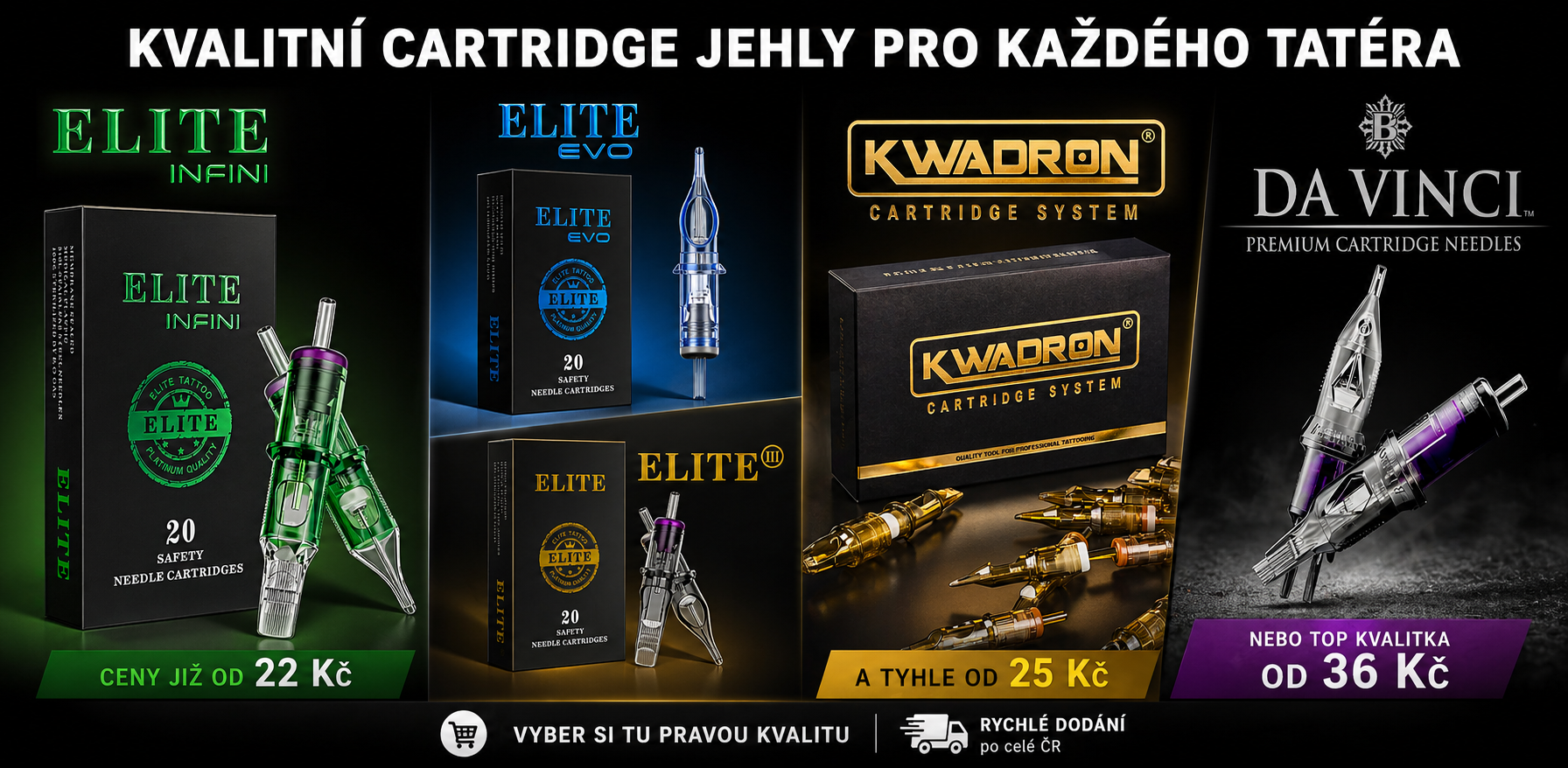 Cartridge pro tetování za super ceny