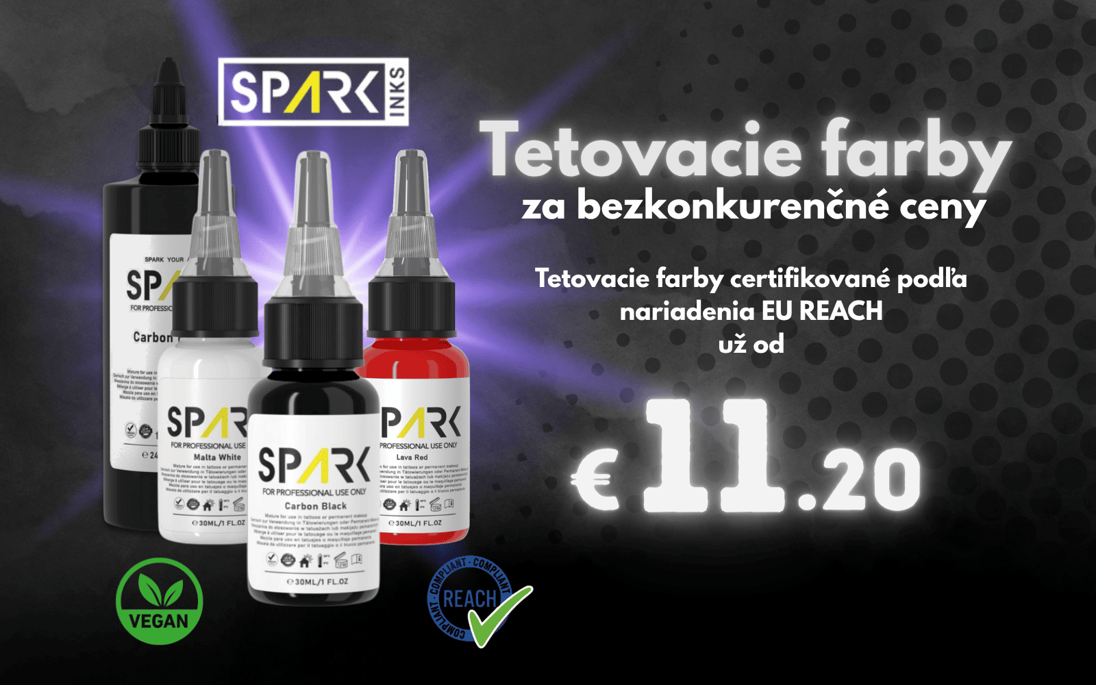 tetovacie farby Spark za 11 EUR