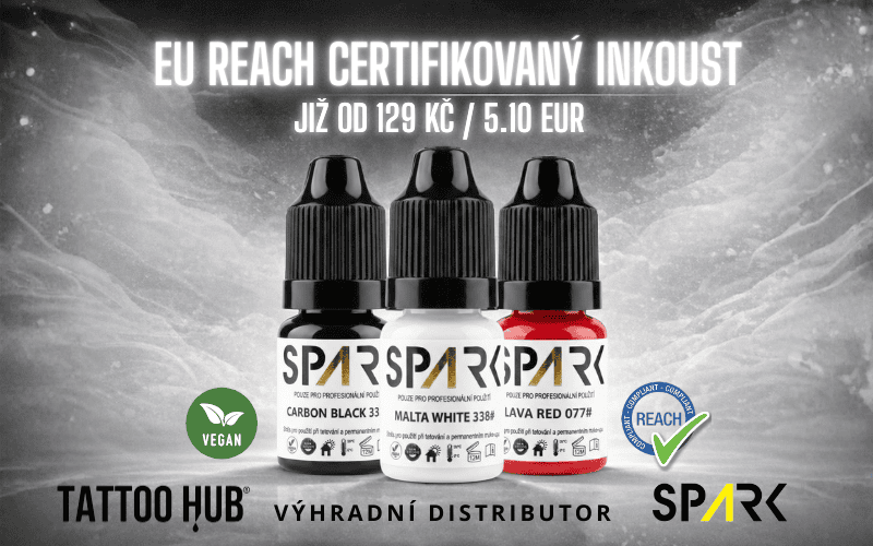 tetovací barvy Spark od 129 Kč