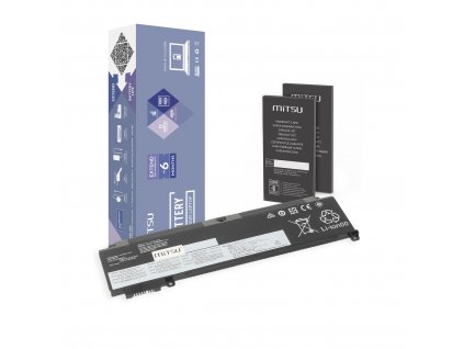 Baterie Mitsu pro Lenovo ThinkPad T460s T470s - přední baterie