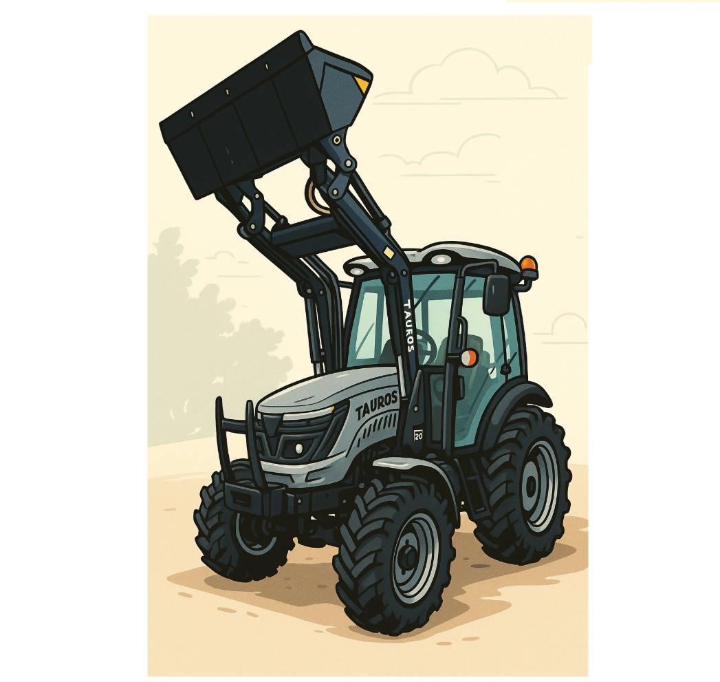 Horká novinka 2025: TAUROS TE504C s čelním nakladačem
