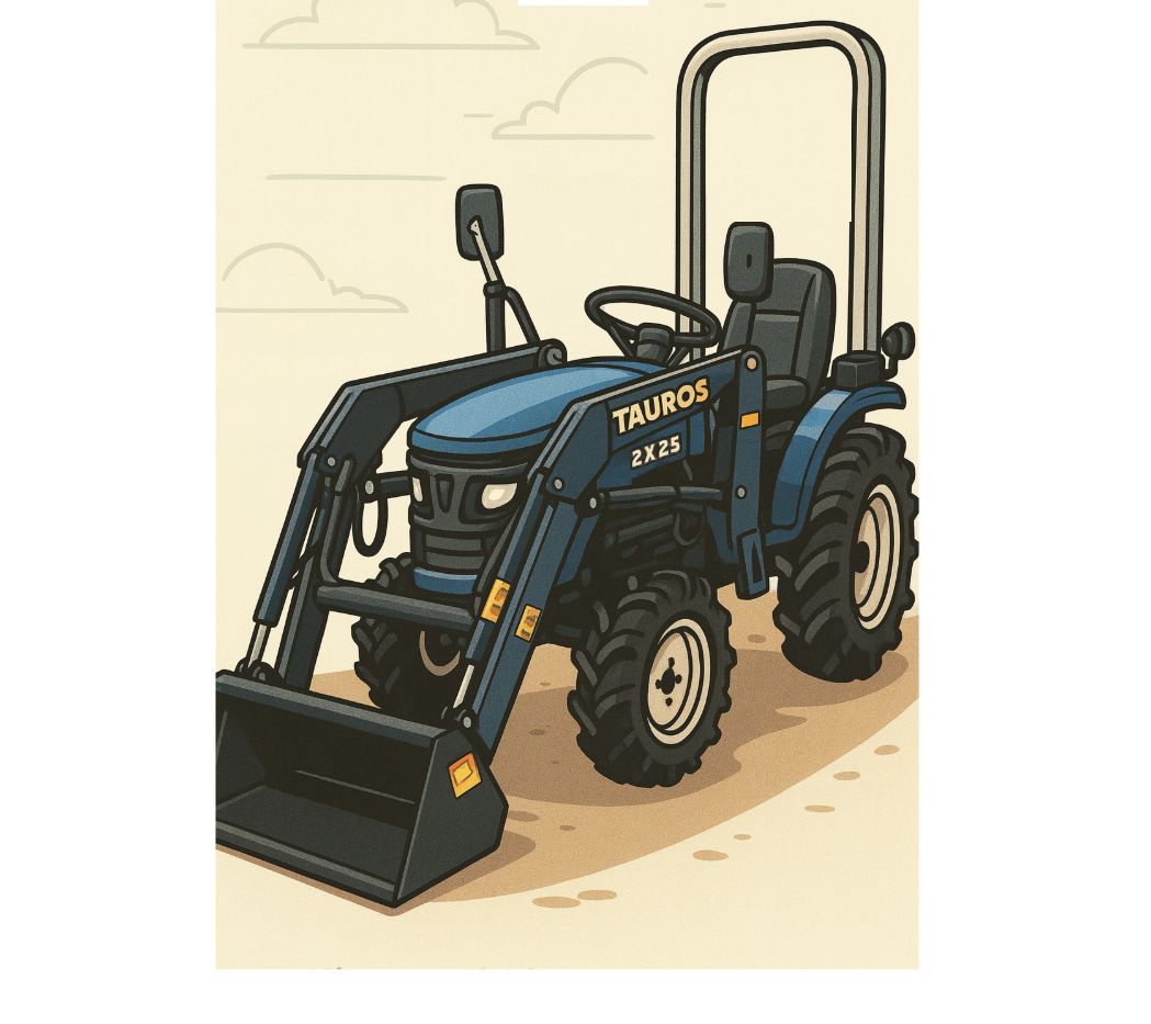 Již brzy: TAUROS TZ02 – nový čelní nakladač pro malotraktory TAUROS ZX25 4x4