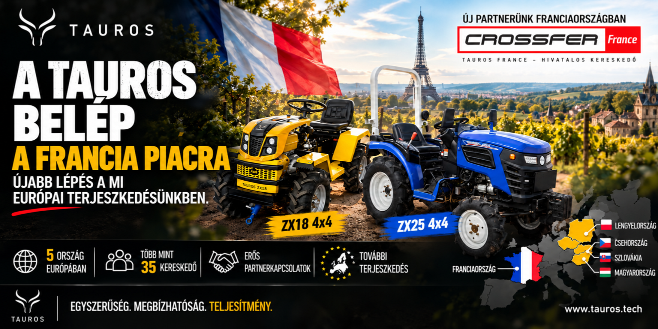 A TAUROS belép a francia piacra. Folytatódik a terjeszkedés!