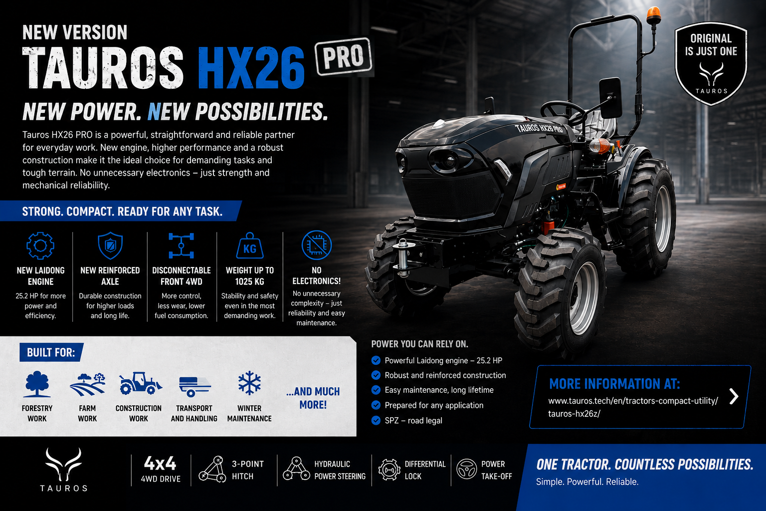 TAUROS HX26 PRO - new version, new performance, new possibilities!