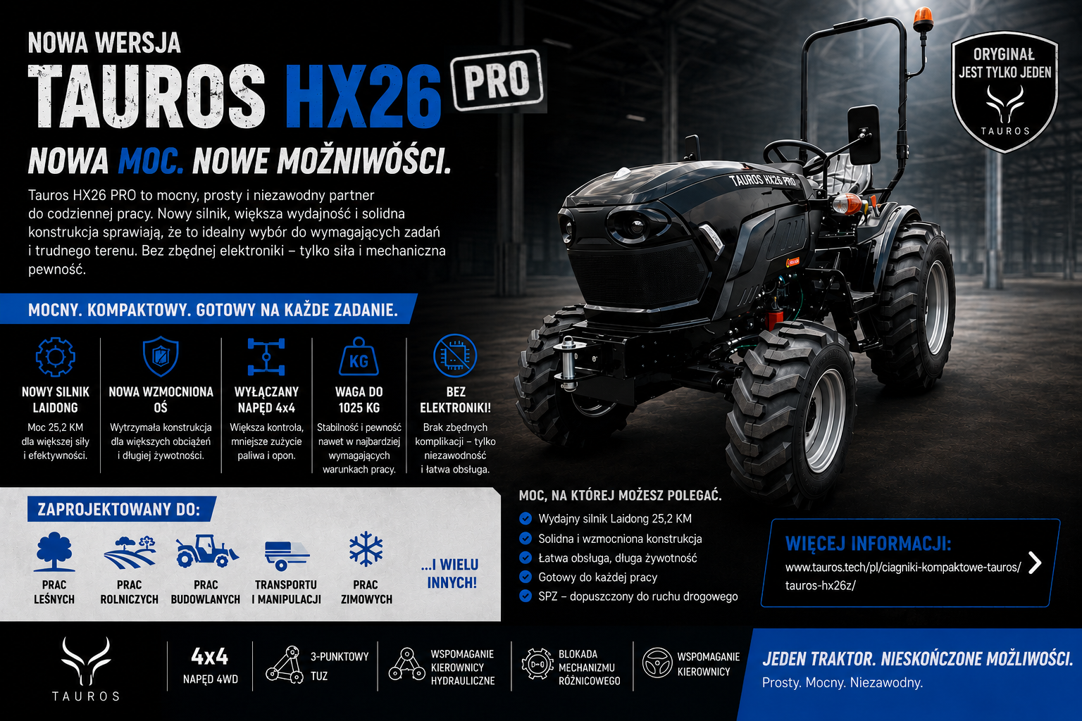 TAUROS HX26 PRO - nowa wersja, nowe osiągi, nowe możliwości!