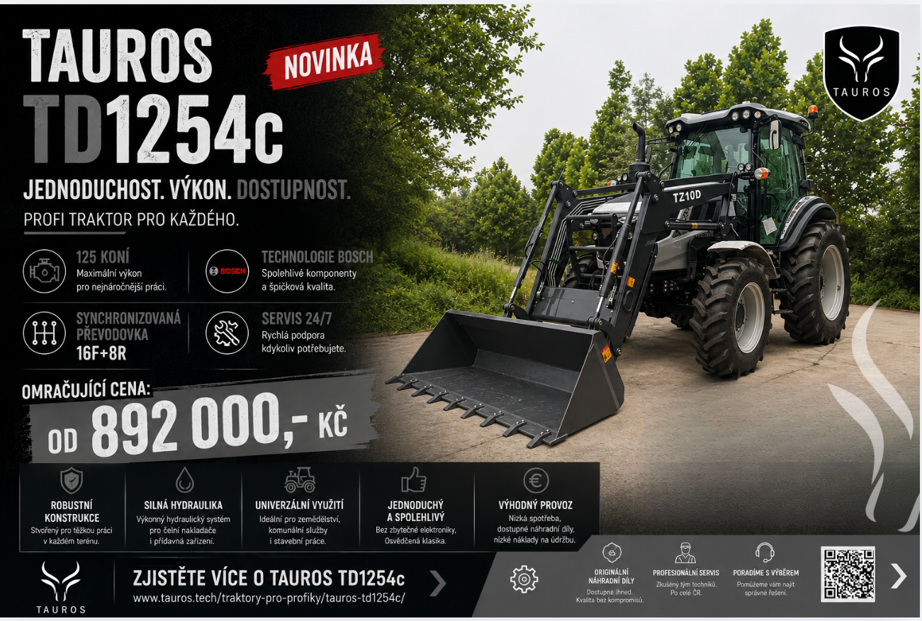 TAUROS TD1254C je konečně TADY !!!