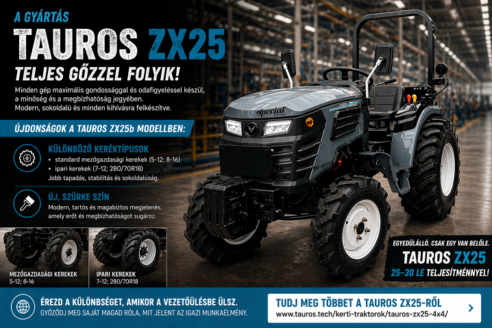 A Tauros ZX25 gyártása teljes gőzzel folyik!