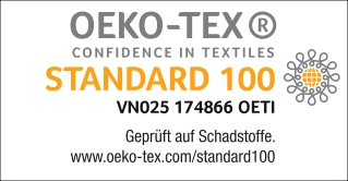 Öko-Tex Standard 100 - schadstofffrei und gesundheitlich einwandfrei