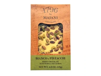 MAJANI Biela čokoláda s pistáciami 115g