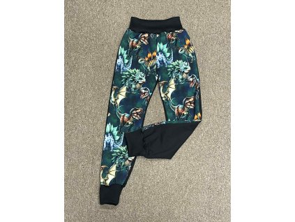 Tepláčky mix DINO ZELENÁ tm.