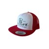 Truckerka s potiskem (červená/bílá/červená)