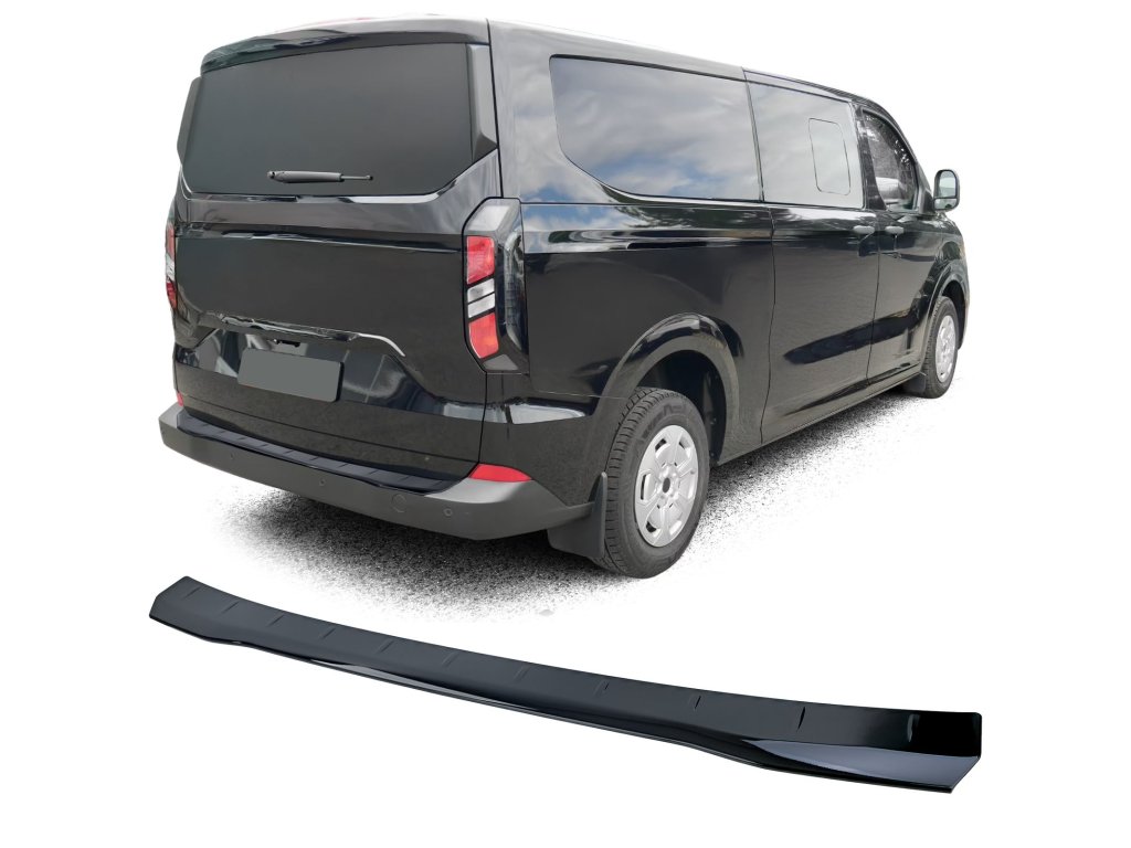 Nerezová lišta na hranu kufru Ford Transit Tourneo Custom MK2 černá lesklá 01