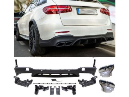 Zadní difuzor Mercedes Benz GLX X253 AMG line chrom koncovky 01web