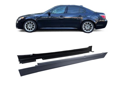 Boční prahy BMW 5 E60 E61 černé 01