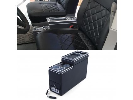 Loketní opěrka VW Transporter T5 T6 USB 02