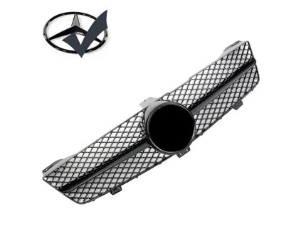 Maska Mercedes Benz CLS W219 facelift cerna leskla cerny znak_01