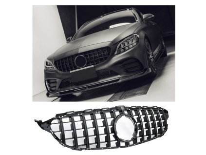 Maska Mercedes Benz C W205 facelift gt panamericana černá bez kamery