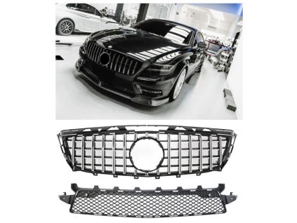 Maska Mercedes Benz CLS (W218/C218/X218) AMG předfacelift - GT, černá s chromem