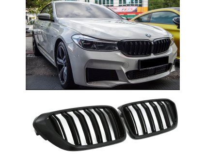 Maska BMW 6 G32 předfacelift černá lesklá dvojitá_01