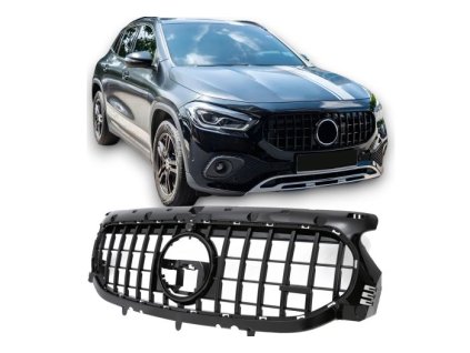 Maska Mercedes Benz H247 předfacelift GT černá s logem 01