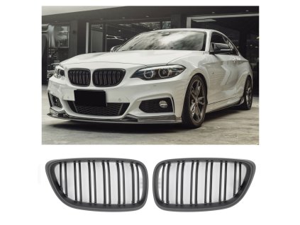 Maska BMW 2 F22_F23_F87 černá matná dvojitá