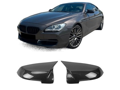 Kryty zrcátek BMW F10 F11 F06 F12 F13 F01 F02 vzhled karbon 01