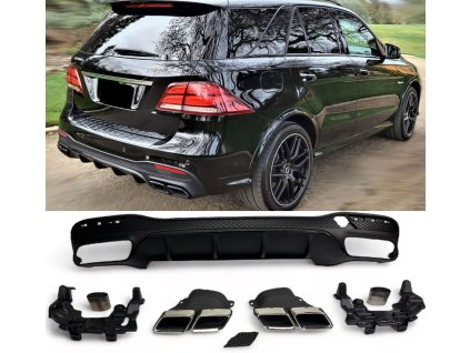Zadní difuzor Mercedes Benz GLE W166 facelift chrom koncovky_01