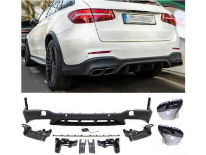 Zadní difuzor Mercedes Benz GLX X253 AMG line černé koncovky 01