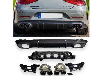 Zadní difuzor Mercedes Benz CLS C257_X257 2x2 výfuk 53AMG_01