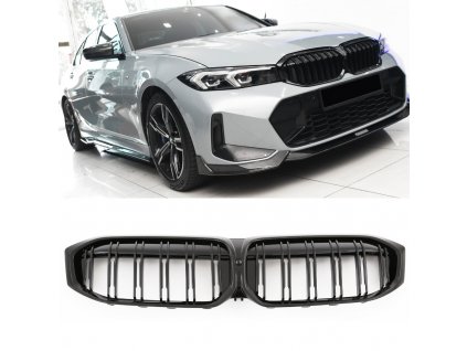 Maska BMW 3 G20_G21 facelift černá lesklá dvojitá_01
