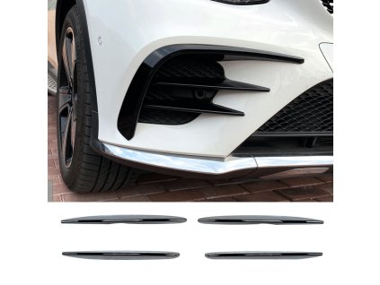 Spoilery Mercedes X253_C253 černé lesklé přední nárazník sada 4 ks