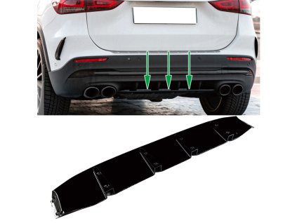 Zadní difuzor Mercedes Benz GLA H247 černý