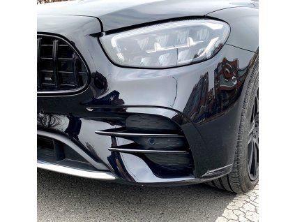 Spoiler přední nárazník aero flaps Mercedes W213 S213 C238 A238 facelift černý_01