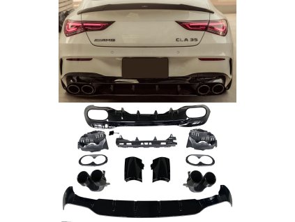 Zadní difuzor Mercedes Benz W118_C118 AMG černé koncovky_01