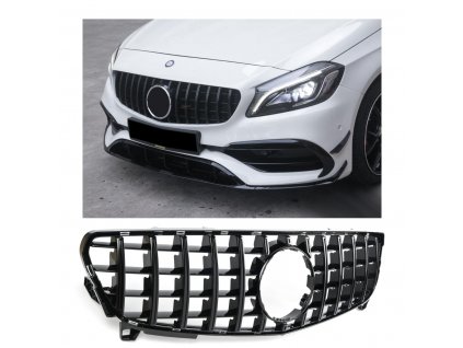 Maska Mercedes Benz A W176 facelift GT černá lesklá_01