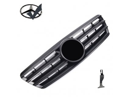 Maska Mercedes Benz C W203_S203 cerna matna lamely cerny znak