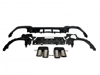 Zadní difuzor BMW 3 G20_G21 kulaté koncovky chrom_01