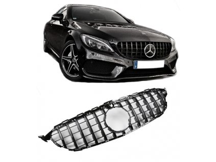 Maska Mercedes Benz C W205 černá bez kamery_01