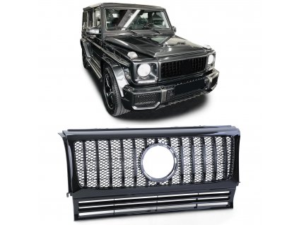 Maska Mercedes Benz G W463 černá lesk bez znaku_01