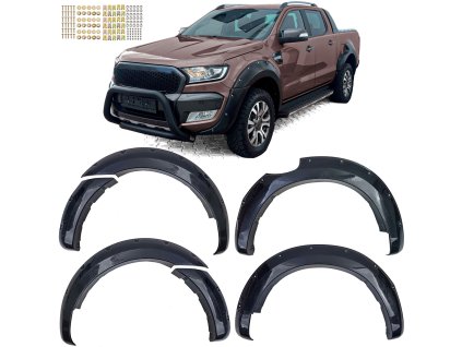 Lemy blatníků Ford Ranger T7 T8 lesklé 01web